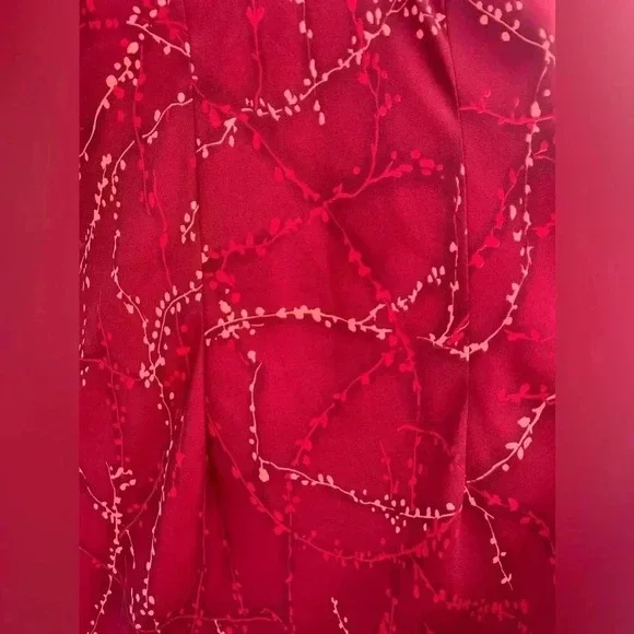 Red maxi dress tank style sleeveless lined sz 14 lined - Picture 8 of 11